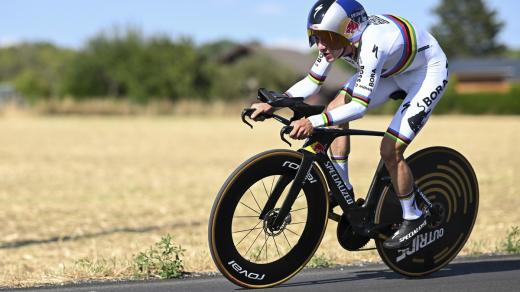 Remco Evenepoel během časovky