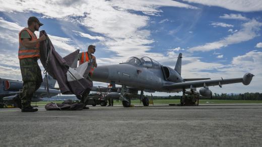 České lehké bojové podzvukové letouny L-159 byly důležitou součástí cvičení