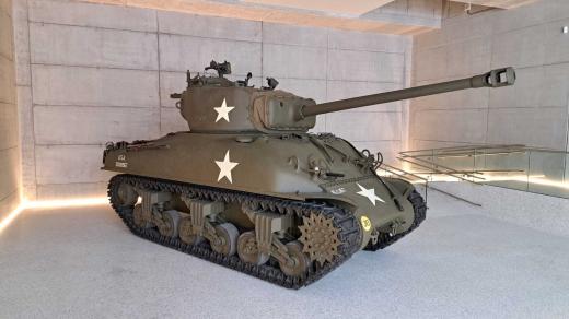 Tank Sherman v plzeňské muzeu osvobození