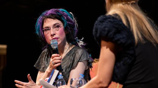 Finská současná spisovatelka Sofi Oksanen na Světovém literárním festivalu v Záhřebu v Chorvatsku, 4. září 2025