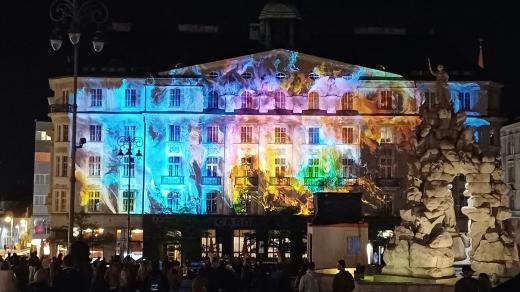 Videomapping na hotelu Grandezza na festivalu Prototyp