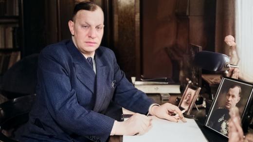 Radola Gajda (kolem roku 1919, digitálně kolorováno)