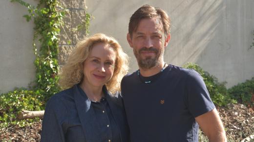 Ředitelka Mezinárodního filmového festivalu Sportfilm Renata Balašová a mistr světa v běhu na lyžích Martin Koukal