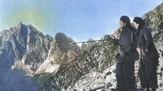 Julius Fučík s manželkou Gustou ve Vysokých Tatrách (digitálně kolorováno)
