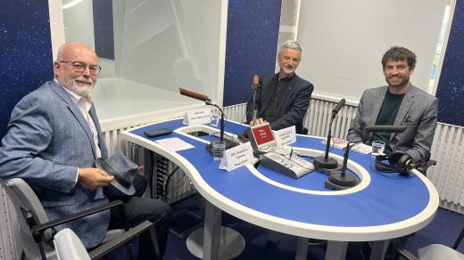 Zleva Pavel Jelínek (SPD, Trikolora a Svobodní), Otakar Štěpán Bačák (spOLečně) a Marek Zelenka (Starostové a nezávislí)