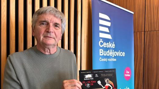 Václav Krištůfek z Divadelního spolku J. K. Tyl České Budějovice, ředitel přehlídky Budějcká Thálie