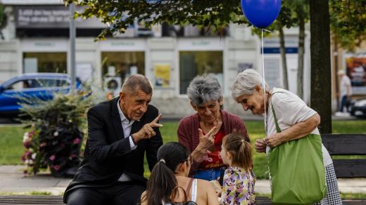 Andrej Babiš /ANO/ v Lovosicích během kampaně 1. 10. 2026