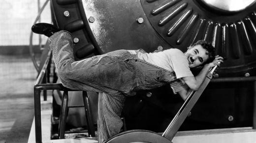 Charlie Chaplin ve filmu Moderní doba (1936)