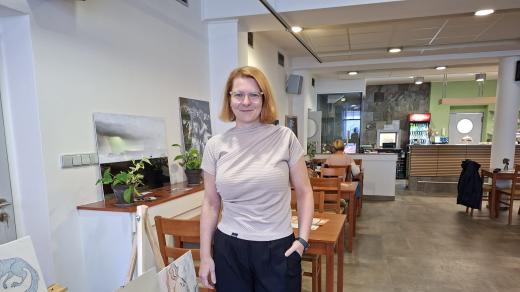 Sociální podnik Bistro Fénix v Soběslavi, na snímku ředitelka Centra rozvoje Fénix Ingrid Baloun