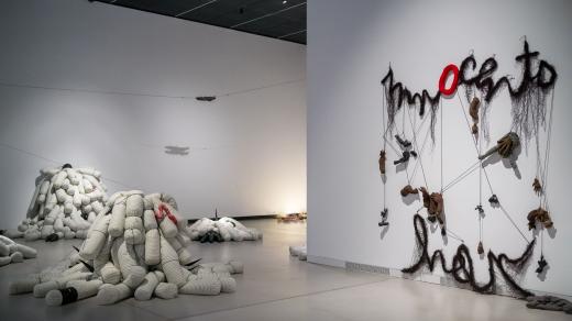 Výstava Annette Messager Tragikomedie v Kunsthalle Praha