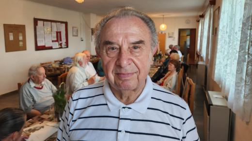 Předseda Klubu důchodců ŽDB Jiří Somerlík