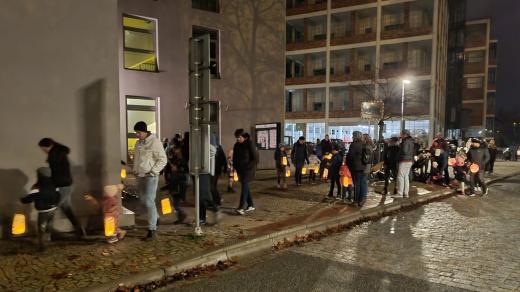 Výroba lampionů a lampionový průvod v Třebíči, 17. listopadu 2022