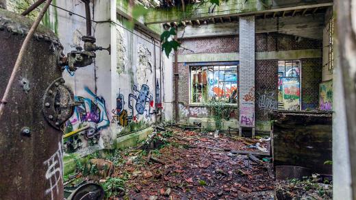 Urbex, opuštěná továrna