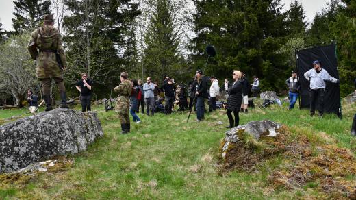 Natáčení televizní minisérie o Králi Šumavy Josefu Hasilovi u Českých Žlebů