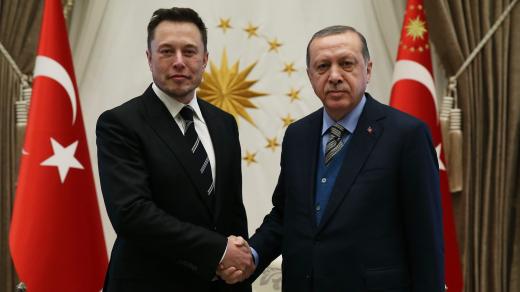 Elon Musk a Recep Tayyip Erdoğan v roce 2017