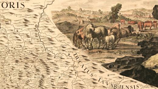 Detail mapy Čech Jana Kryštofa Müllera