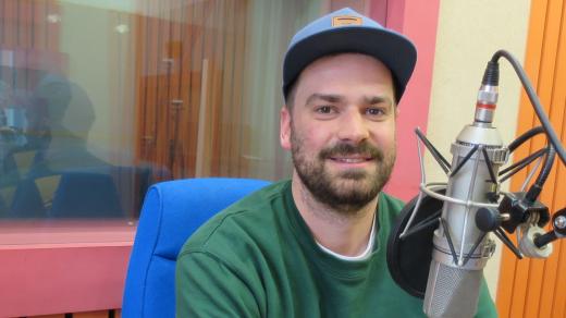 Michal Koudelka ve studiu Českého rozhlasu Hradec Králové