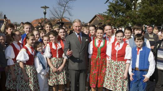 Princ Charles na návštěvě Hostětína v roce 2010