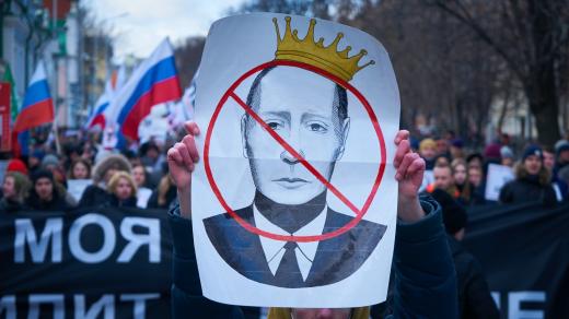Demonstrace proti Putinovi v Moskvě v roce 2020