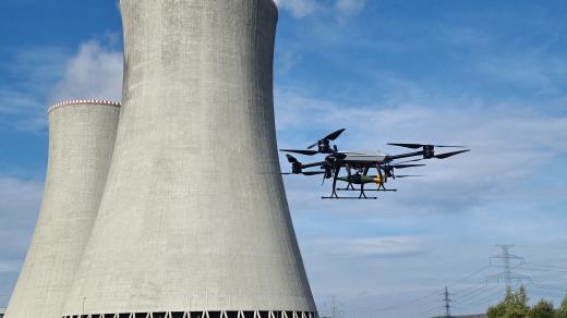 Dron u jaderné elektrárny Dukovany