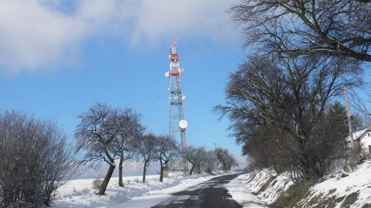 Od vysílače nad vesnicí je krásný rozhled