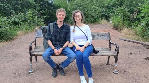 Knihovníci Petr Ligocký a Alena Bittmarová
