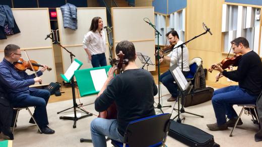 Epoque Quartet ve studiu Českého rozhlasu