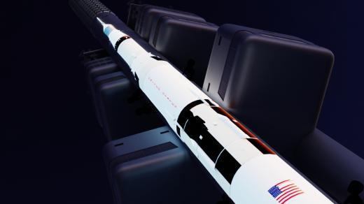 Žižkovský televizní vysílač se promění na raketu Saturn V a připomene start Apolla 11