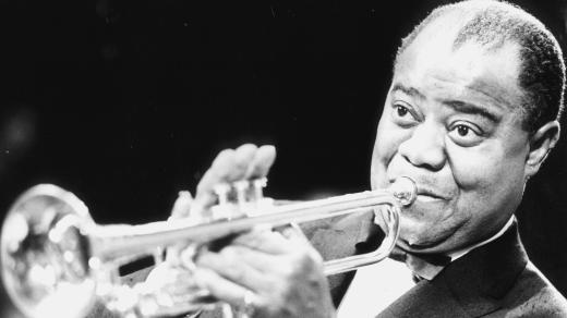 Louis Armstrong na snímku z roku 1965