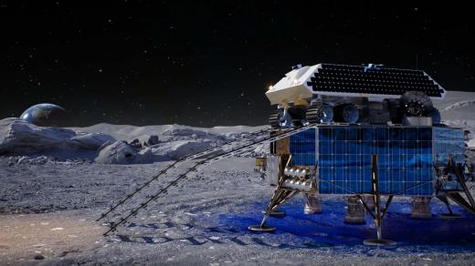 Težební systém na Měsíci podle firmy Masten Space Systems