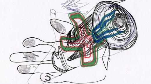 Music Is Obsolete (kresba na papíře, Matěj Smrkovský 2020)