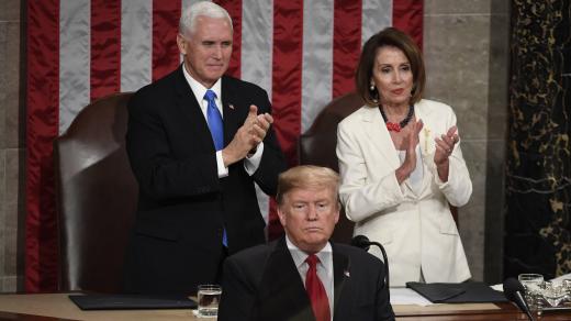 Donald Trump při projevu o stavu unie