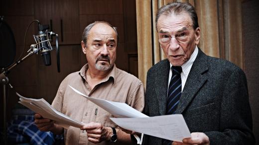 Viktor Preiss a František Němec při natáčení