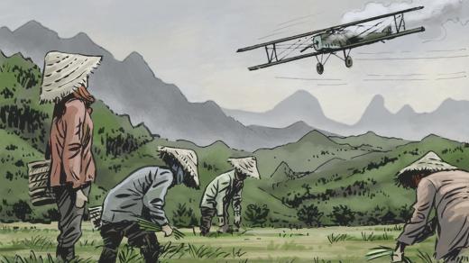 Výřez z knihy Vzduch je naše moře, kterou k seriálu vydává nakladatelství Argo