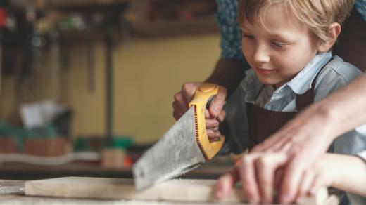 řezbářství, práce se dřevem, kutilství s dětmi