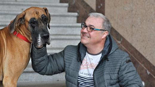 Martin Zounar se svou dogou Limpy