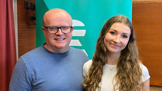 Trenér David Kristinus a atletka Klára Vavřinová z klubu Atletika Jihlava