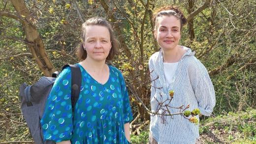 Psychoterapeutka Jitka Marečková a herečka Veronika Korytářová po natáčení pořadu Setkání u mikrofonu