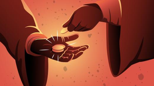 Ilustrace Sazometné středy, během které Jidáš Iškariotský působí jako špión