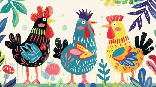 Poslechněte si příběh o slepičkách