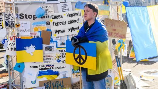 Protiválečné protesty v Lotyšsku