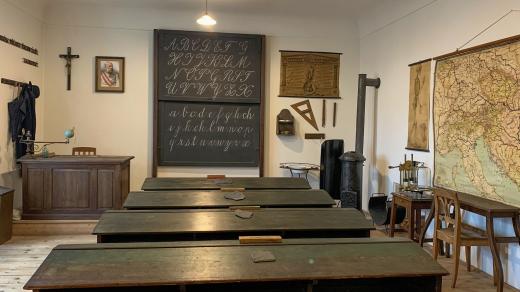 Historická třída v muzeu Jana Amose Komenského