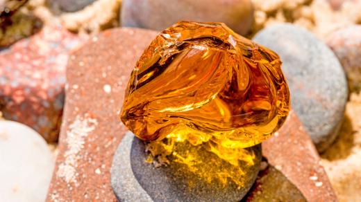 Jantar na pláži u Baltského moře