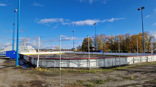 Už nepoužívaná ledová plocha v Bruntále