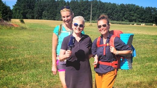 Mirka Hadáčková, Linda Burdová a autorka pořadu Dámská jízda Mirka Nezvalová