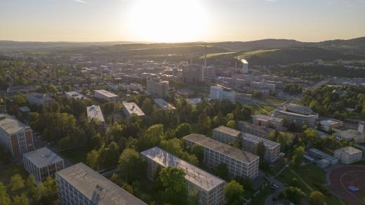 Pohled na Zlín z dronu