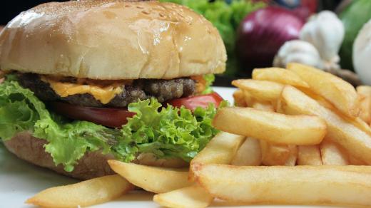Burger a hranolky