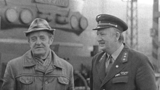 Natáčení reportáže se železničáři (1983)