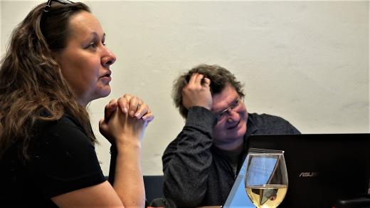 Umělecká šéfka Kateřina Dušková a dramaturg Jiří Janků