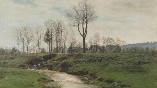 František Kaván, jarní krajina, 1890